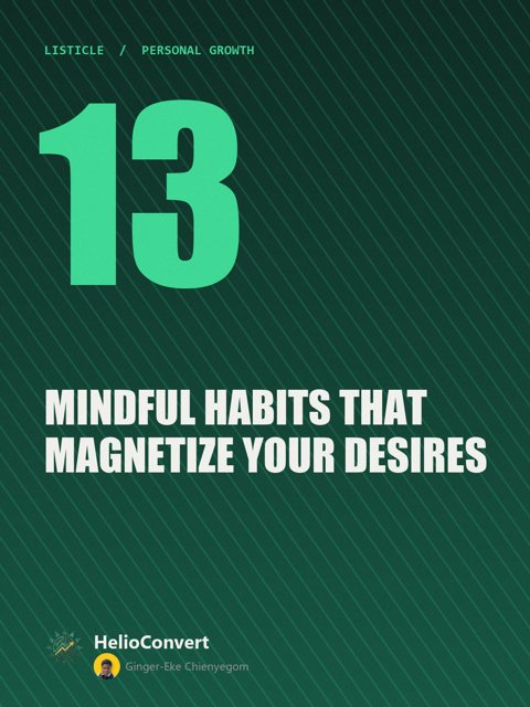13 Mindful Habits That Magnetize Your Desires