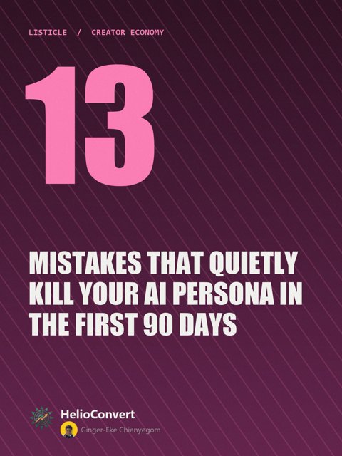 13 Mistakes That Quietly Kill Your AI Persona in the First 90 Days