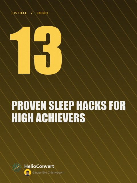13 Proven Sleep Hacks for High Achievers