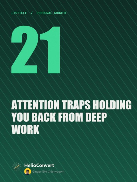 21 Attention Traps Holding You Back from Deep Work