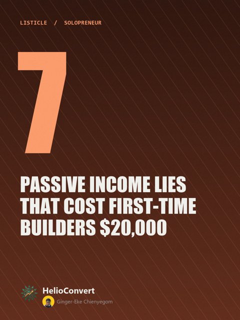 7 Passive Income Lies That Cost First-Time Builders $20,000