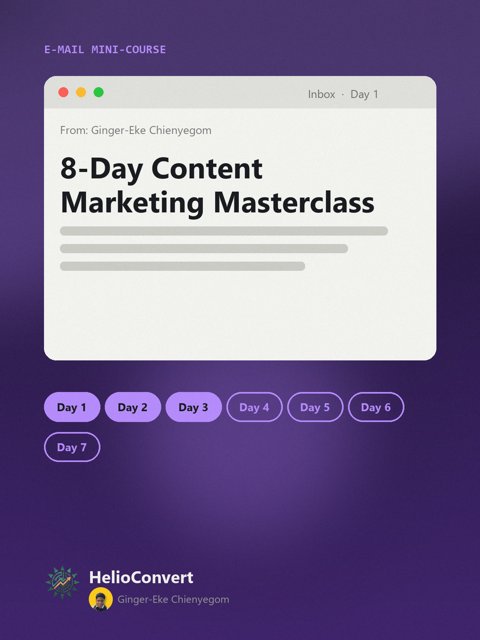 8-Day Content Marketing Masterclass