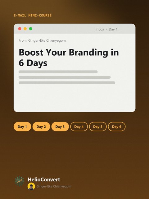 Boost Your Branding in 6 Days