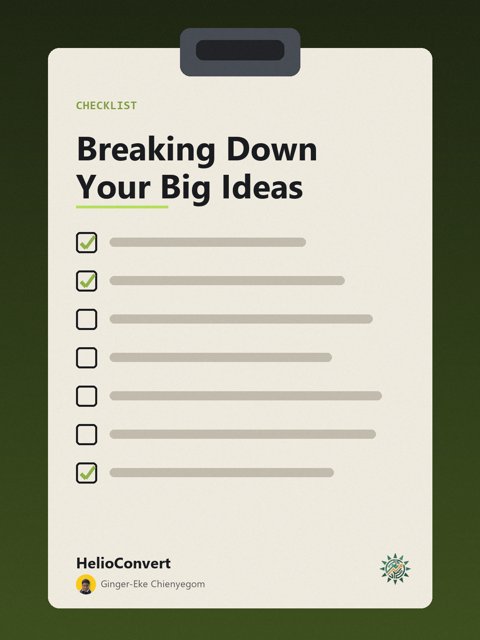 Breaking Down Your Big Ideas