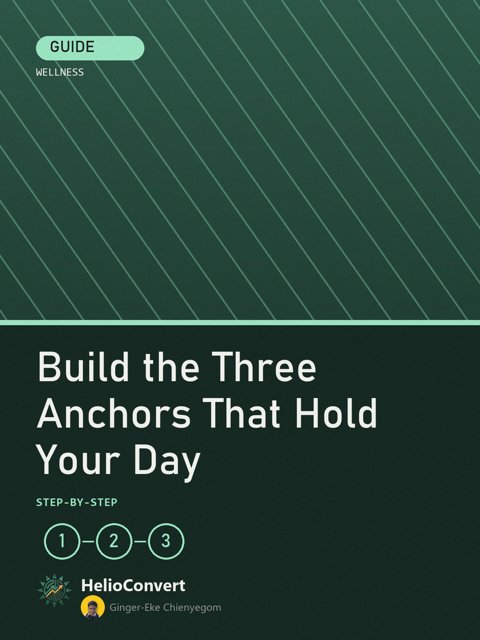 Build the Three Anchors That Hold Your Day