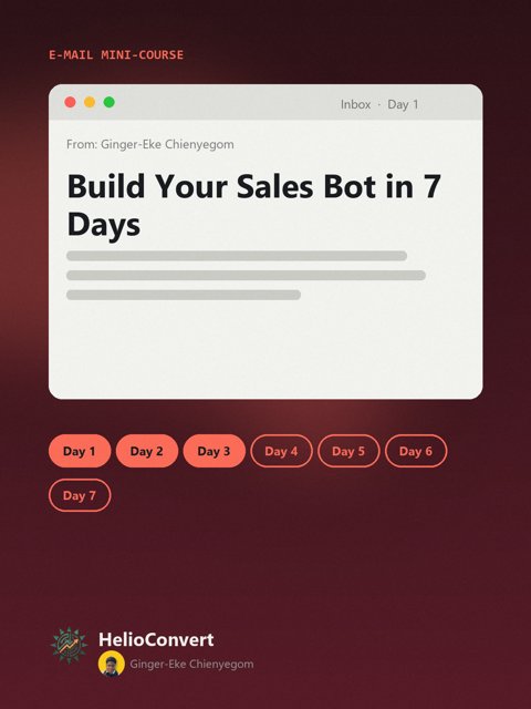 Build Your Sales Bot in 7 Days