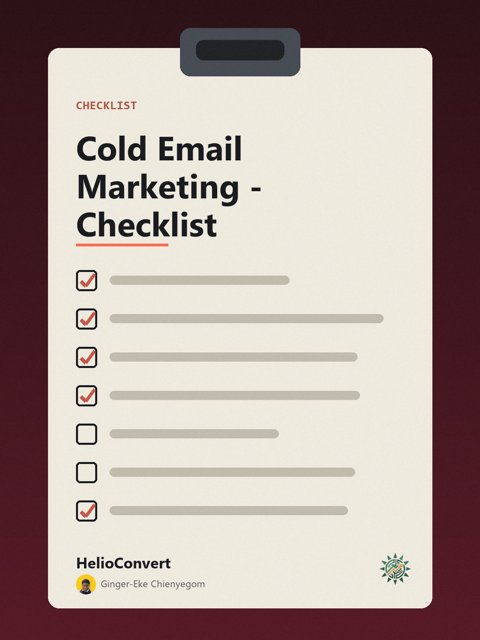 Cold Email Marketing - Checklist