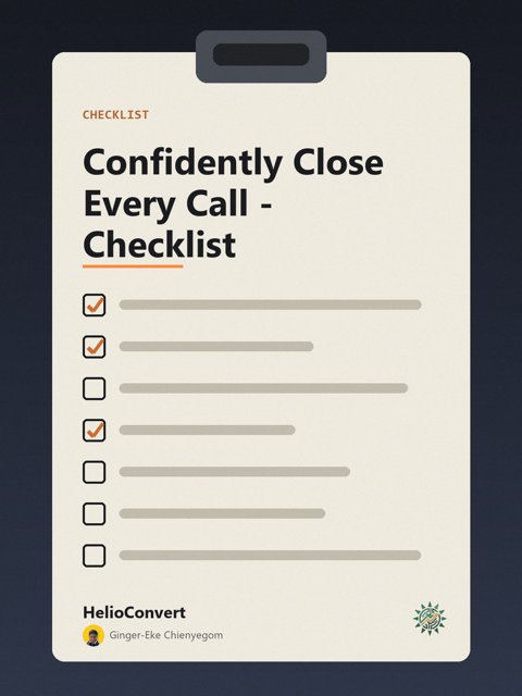 Confidently Close Every Call - Checklist