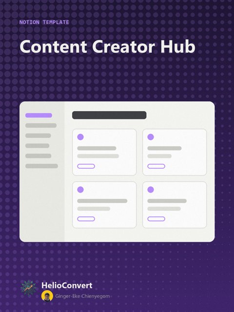 Content Creator Hub: Notion Template cover