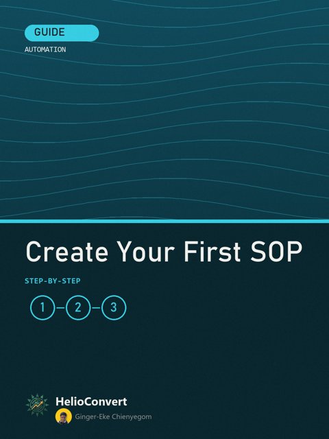Create Your First SOP