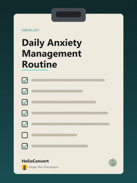 Daily Anxiety Management Routine