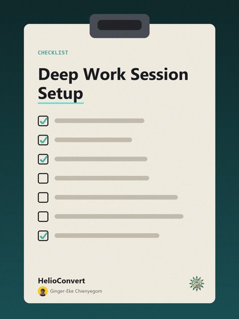 Deep Work Session Setup
