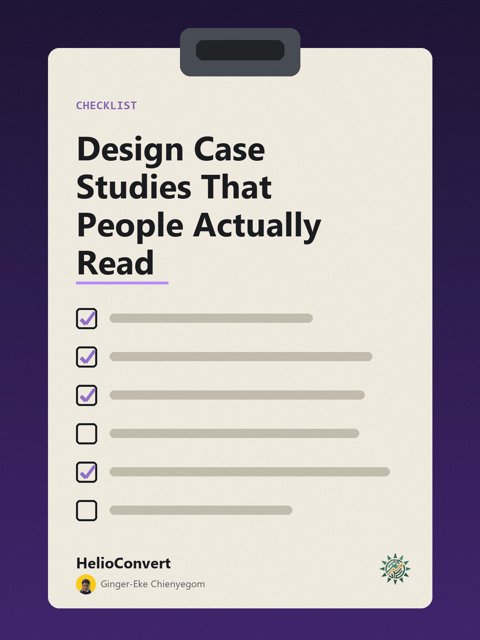 Design Case Studies That People Actually Read