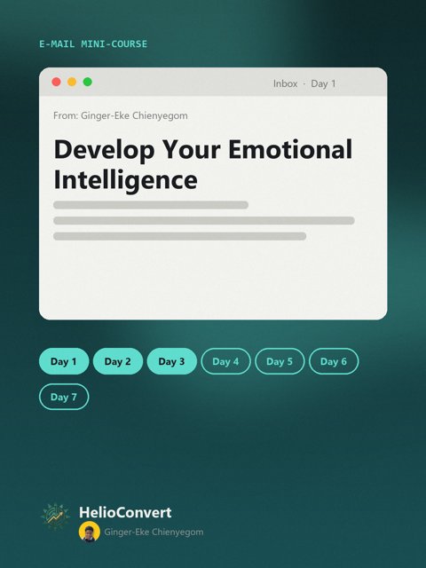Develop Your Emotional Intelligence