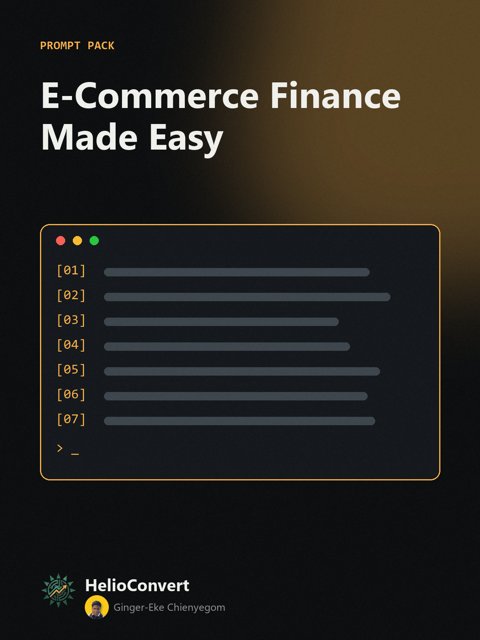 E-Commerce Finance Made Easy