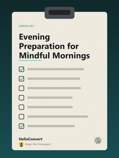 Evening Preparation for Mindful Mornings