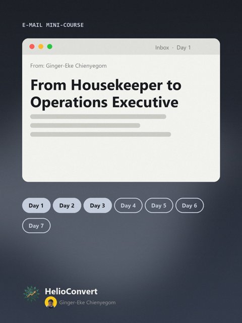From Housekeeper to Operations Executive
