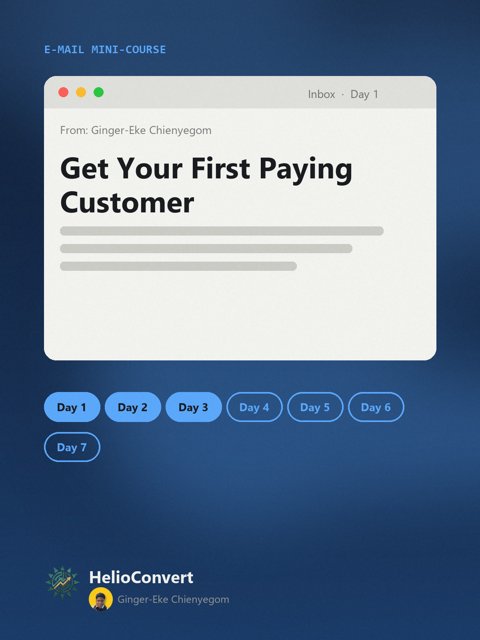 Get Your First Paying Customer