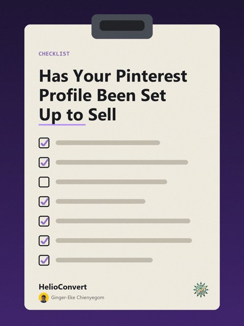 Has Your Pinterest Profile Been Set Up to Sell