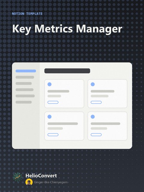 Key Metrics Manager: Notion Template cover