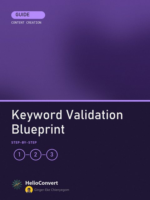 Keyword Validation Blueprint