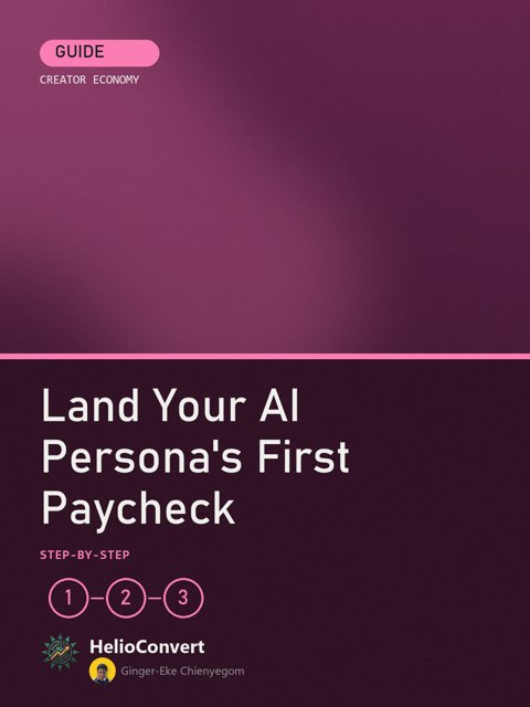 Land Your AI Persona's First Paycheck