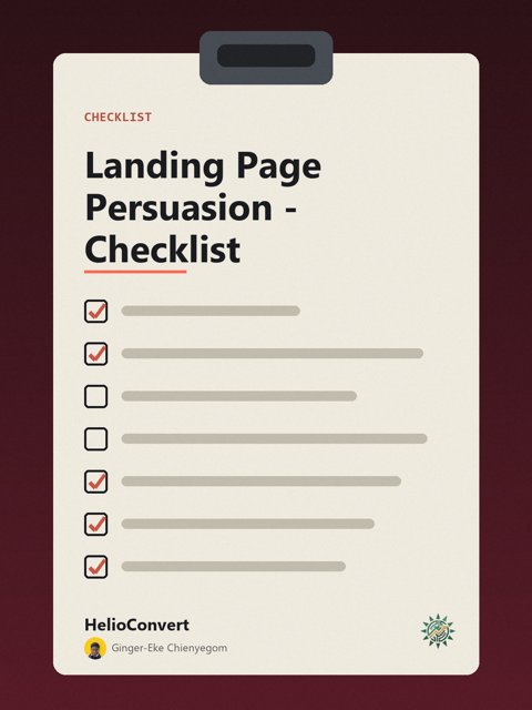 Landing Page Persuasion - Checklist