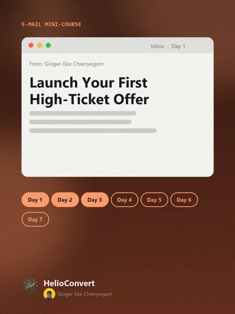 Launch Your First High-Ticket Offer