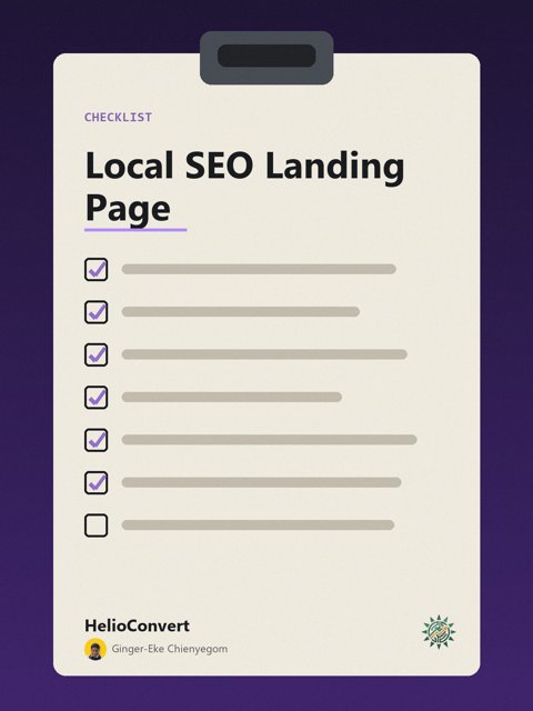 Local SEO Landing Page