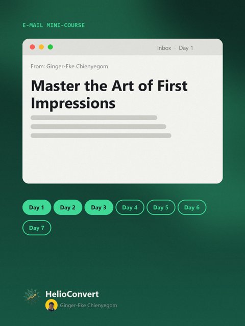 Master the Art of First Impressions