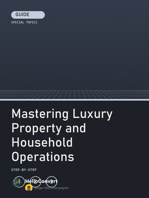 Mastering Luxury Property and Household Operations