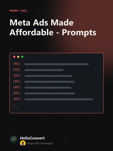 Meta Ads Made Affordable - Prompts