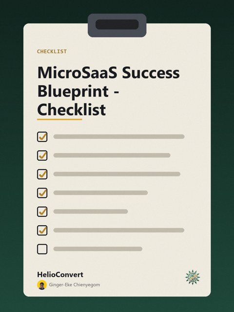 MicroSaaS Success Blueprint - Checklist