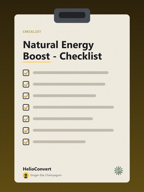 Natural Energy Boost - Checklist