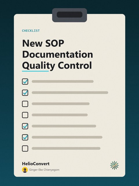 New SOP Documentation Quality Control