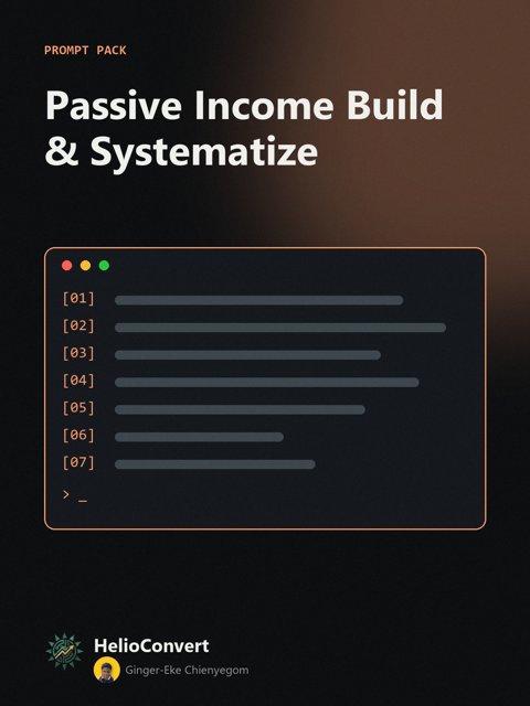 Passive Income Build & Systematize