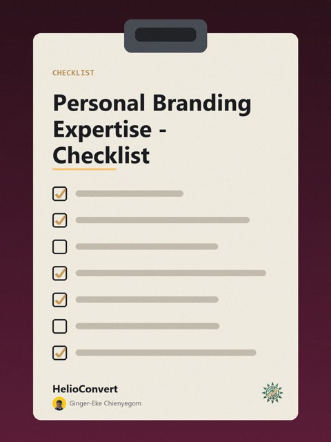 Personal Branding Expertise - Checklist