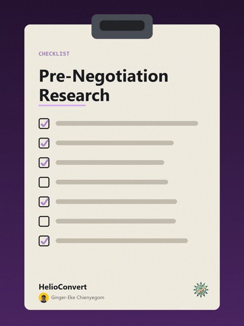 Pre-Negotiation Research