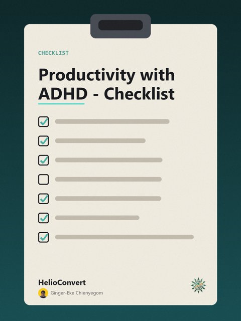 Productivity with ADHD - Checklist