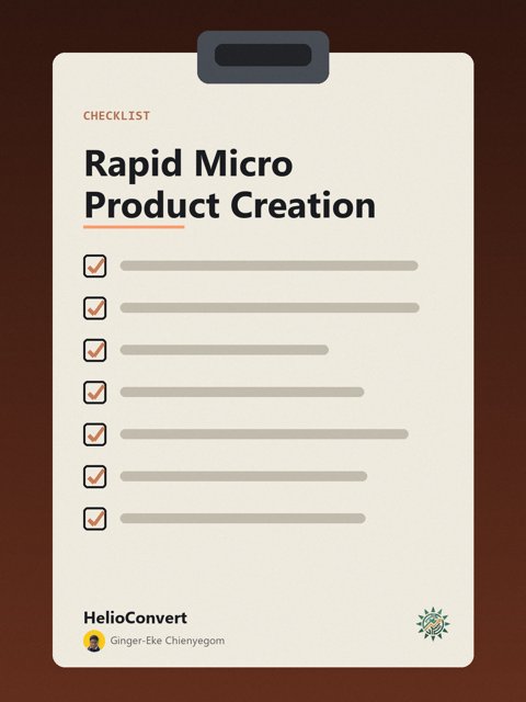 Rapid Micro Product Creation