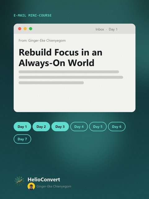 Rebuild Focus in an Always-On World