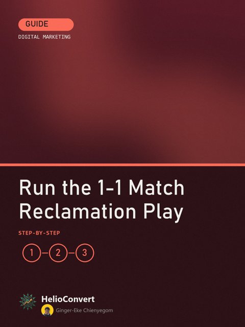 Run the 1-1 Match Reclamation Play