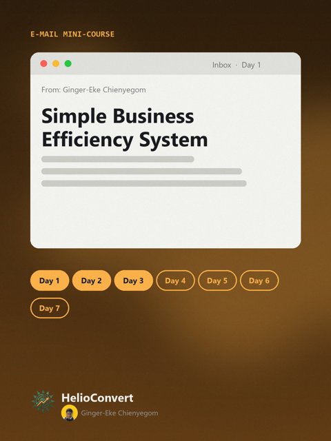 Simple Business Efficiency System