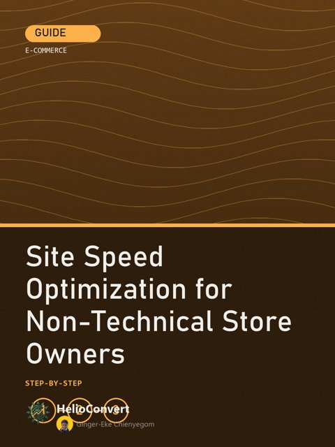 Site Speed Optimization for Non-Technical Store Owners
