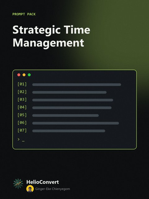 Strategic Time Management