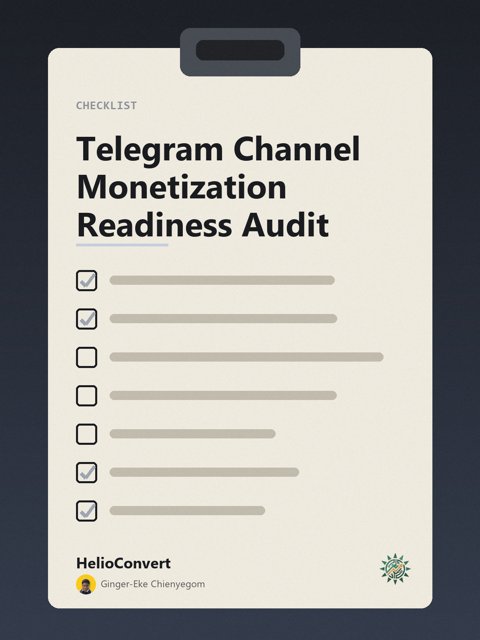 Telegram Channel Monetization Readiness Audit