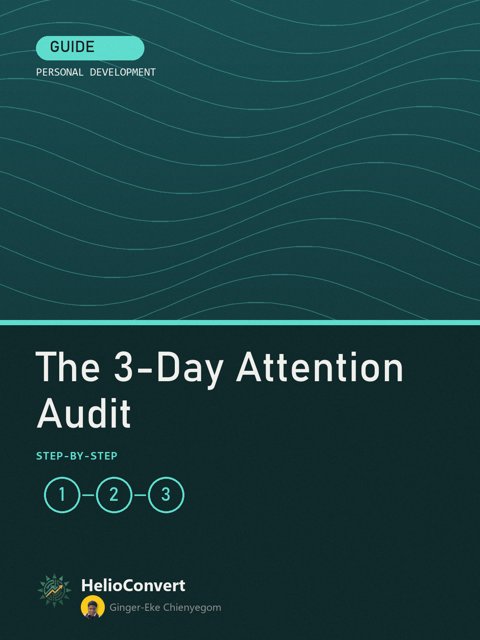 The 3-Day Attention Audit