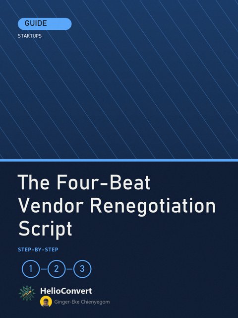 The Four-Beat Vendor Renegotiation Script