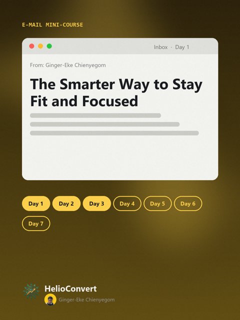 The Smarter Way to Stay Fit and Focused