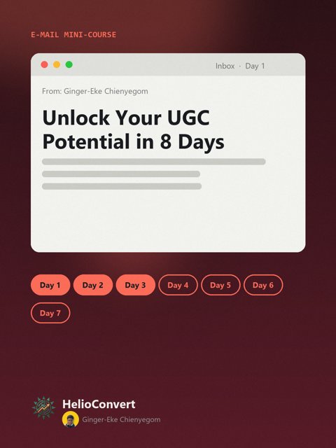 Unlock Your UGC Potential in 8 Days